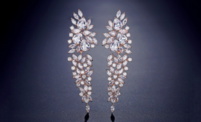 Luxury Marquise Cut Cluster Zirconia Long Earring
