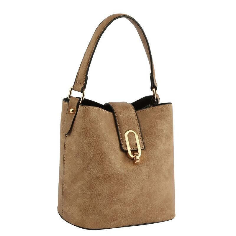 Fashion Twist Lock Mini Bucket Bag