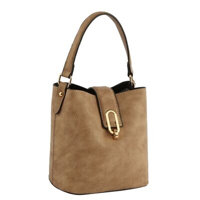 Fashion Twist Lock Mini Bucket Bag