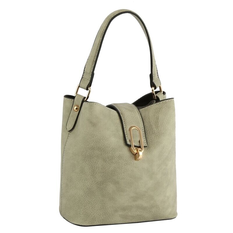Fashion Twist Lock Mini Bucket Bag