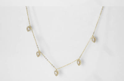 Exquisite Water Drop Cubic Zirconia Choker Set