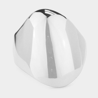 Abstract Metal Hinged Statement Bracelet