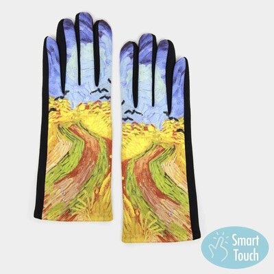 Wheatfield with Crows Vincent Van Gogh Smart Gloves