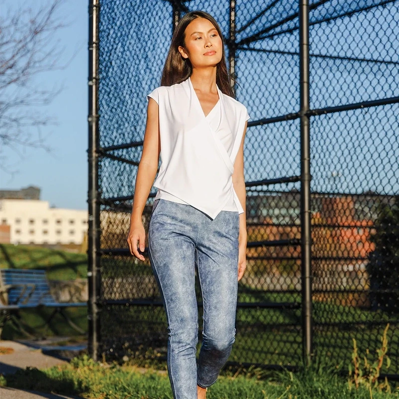 White Cross Over Soft Knit Top