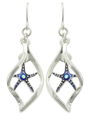 Starfish Metal Dangle Earring Set