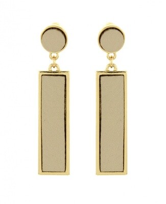 Leatherette Metal Dangle Earring Set
