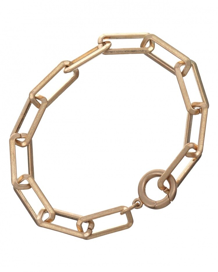 Designer Look Chain Metal Bracelet/Toggle Closure