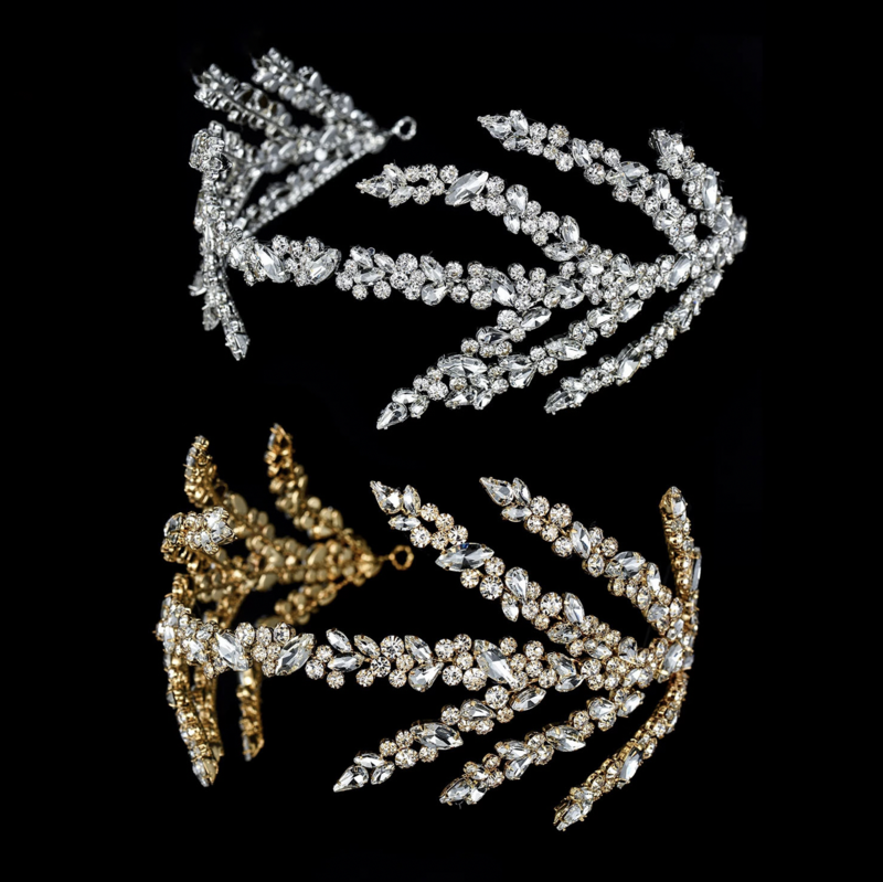 Beautiful Multi Shaped Rhinestone Branch Headpiece