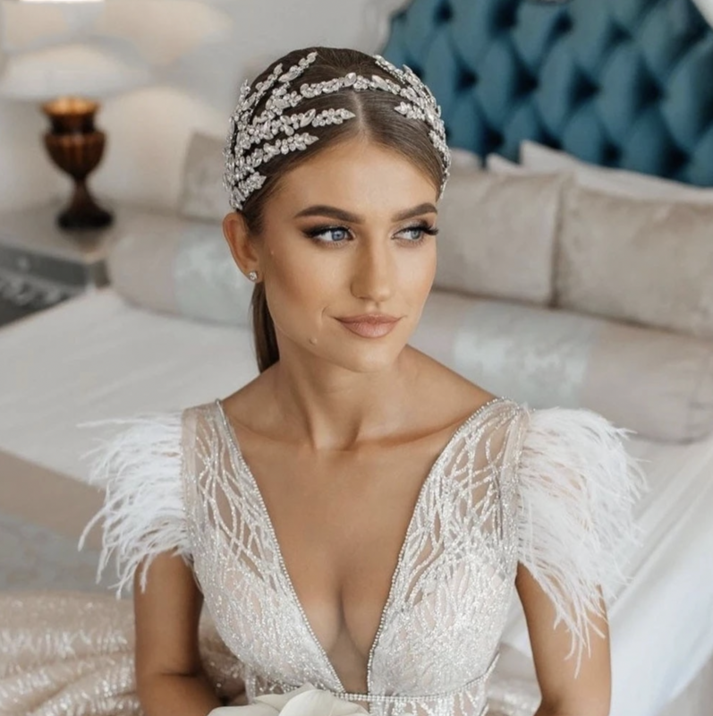 Beautiful Multi Shaped Rhinestone Branch Headpiece