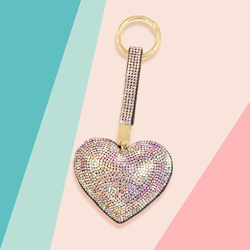Bling Heart Keychain
