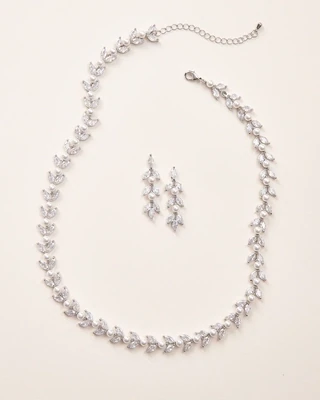Cubic Zirconia/Pearl Formal Set