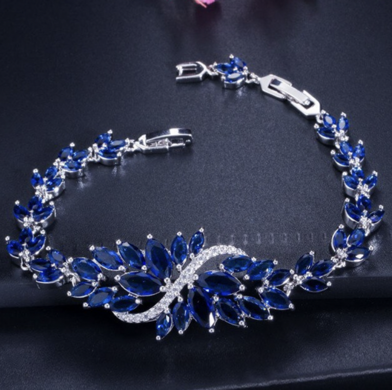Statement AAA CZ Marquise Center Burst Bracelet