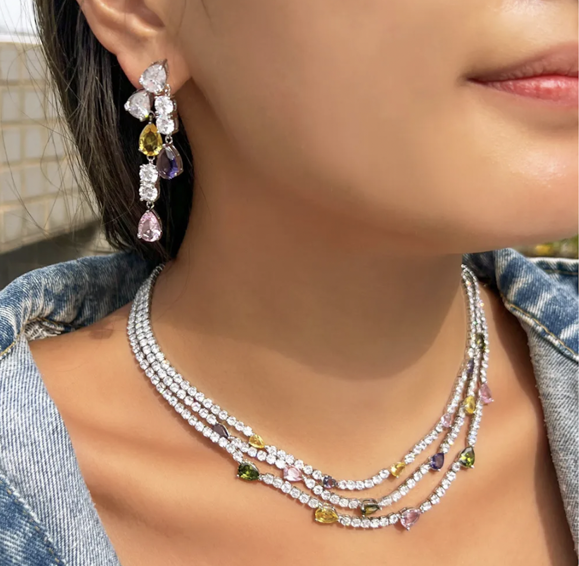 Multi Layer/Multi Color AAA Cubic Zirconia Set
