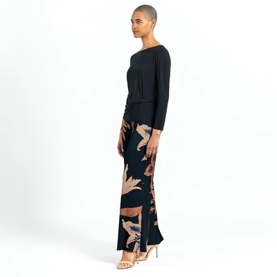 Black Side Twist Top