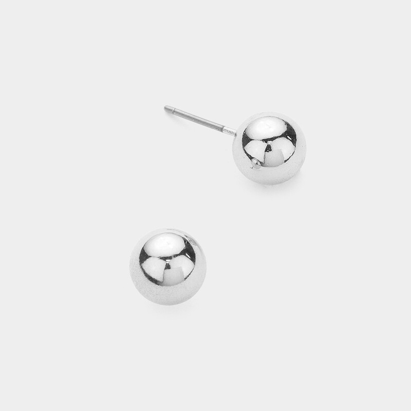 Metal Ball Stud Earrings