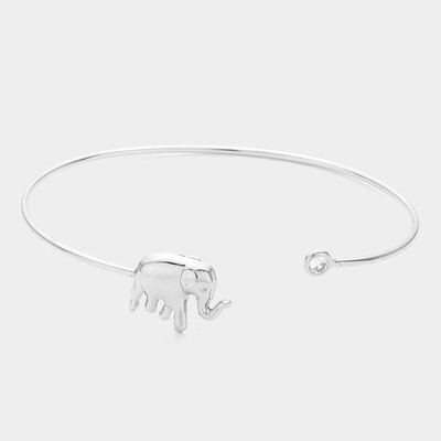 CZ Elephant Cuff Bracelet
