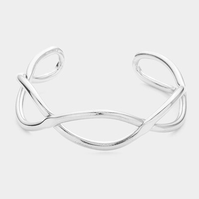 Braided Brass Metal Cuff Bracelet