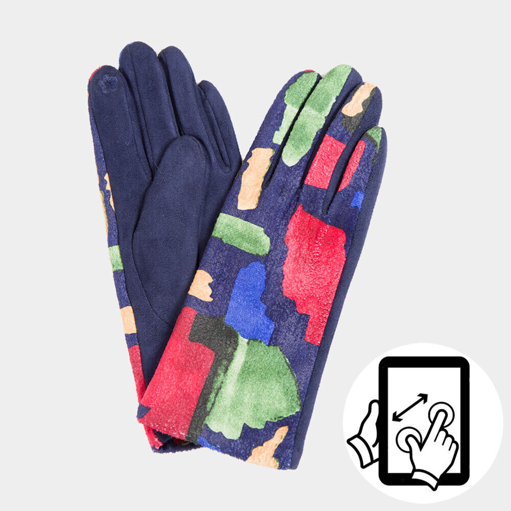 Colorful Scattered Pattern Smart Gloves