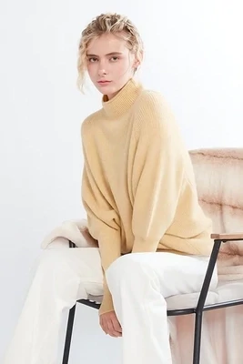 Mock Neck Dolman Sleeve Super Soft Sweater