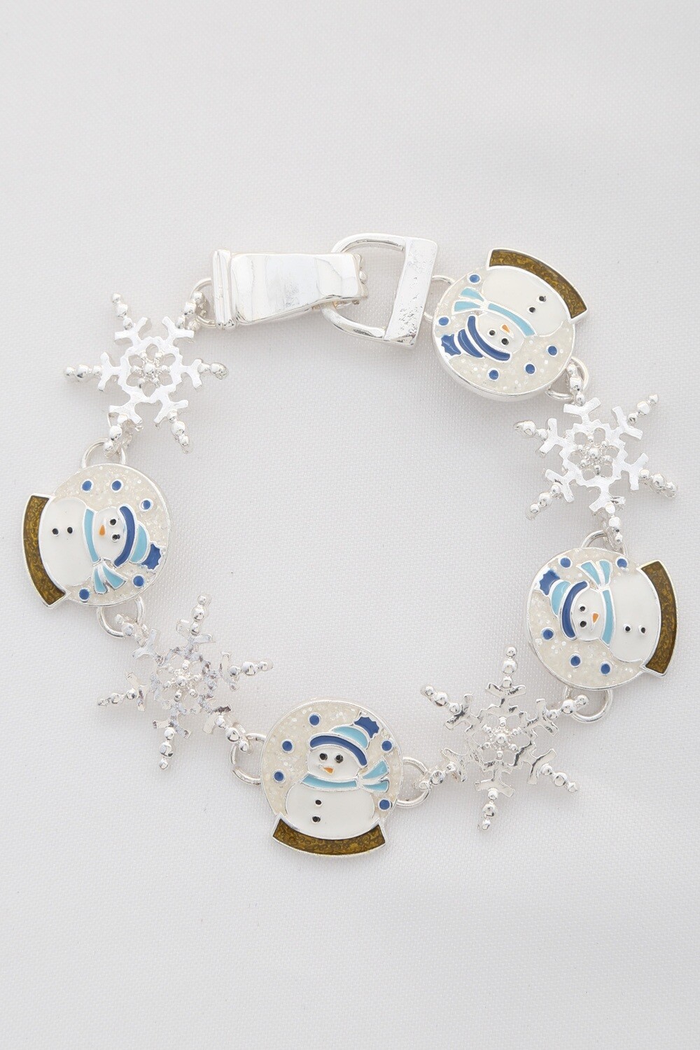 Snow Globe Snowflake Magnetic Bracelet 