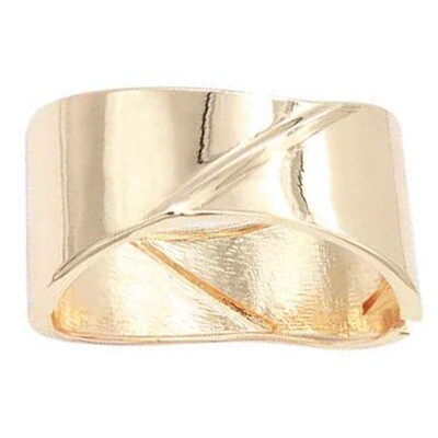 Gold Chunky Metal Hinge Fashion Bracelet