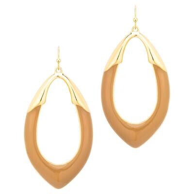Epoxy/Metal Teardrop Earrings