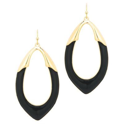 Epoxy/Metal Teardrop Earrings