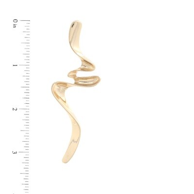 Wavy Metal Bar Earrings