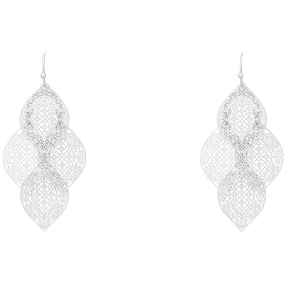 Open Metal Leaf Flutter Light Weight Earrings