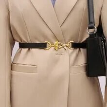 Designer Look Vegan Leather Adjustable Belt