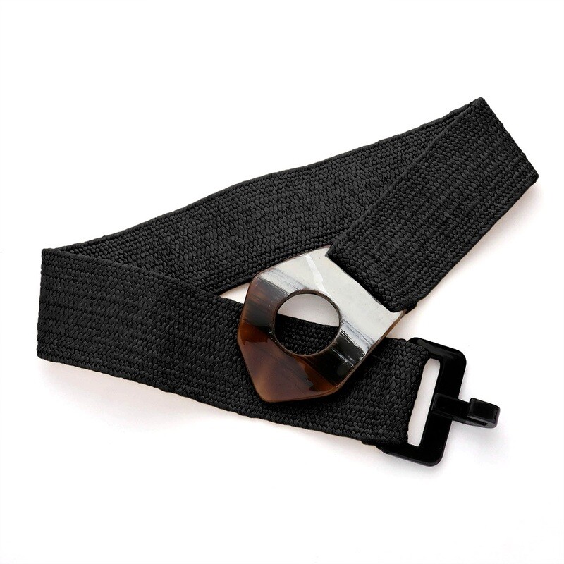 Abstract Celluloid Acetate Accented Elastic Belt