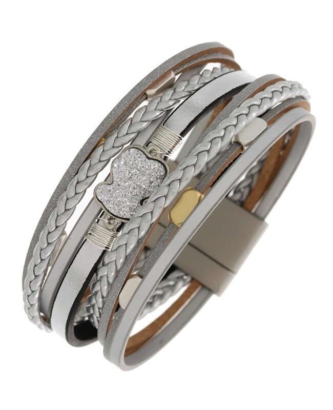Multi Strand Acrylic Band Bracelet