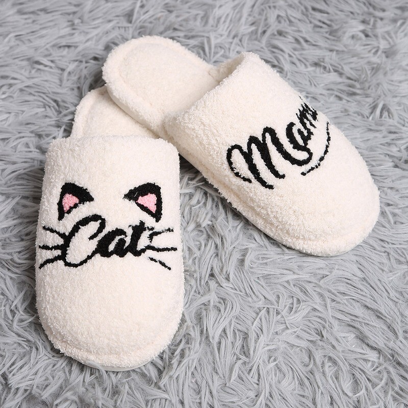 Cat Mama Message Soft Home Indoor Floor Slippers