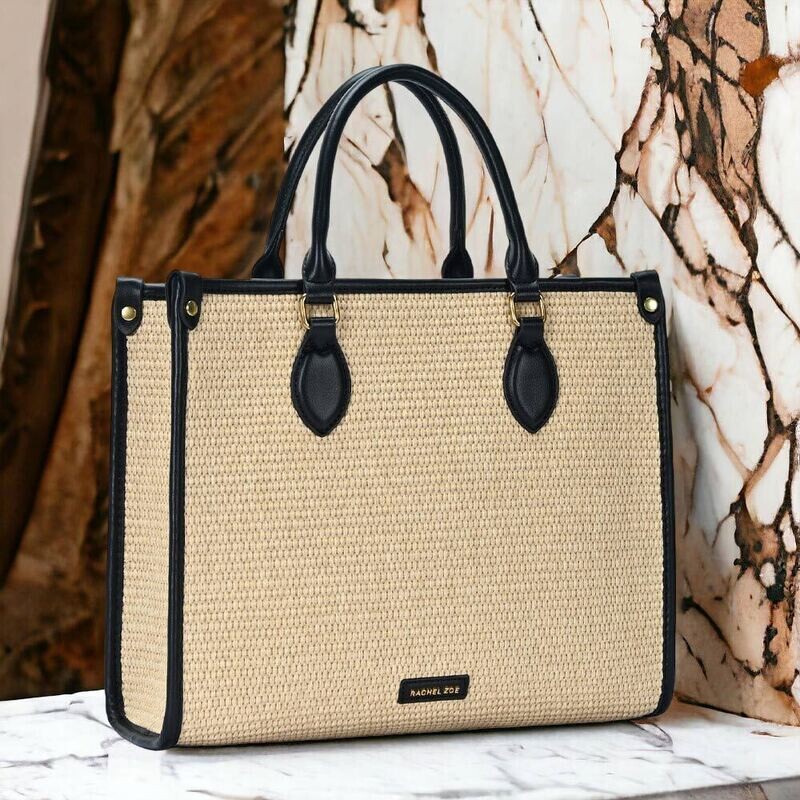 Rachel Zoe Raffia Top Handle Crossbody Bag