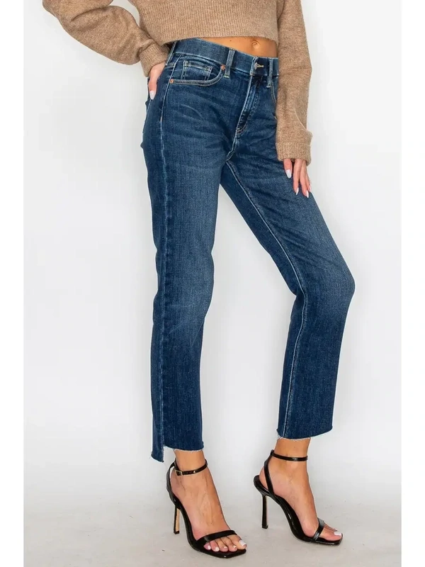 Tummy Control High Rise Straight Jeans