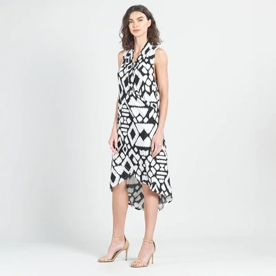 Crinkle Pleat Knit - Crossover Tulip Hem Dress