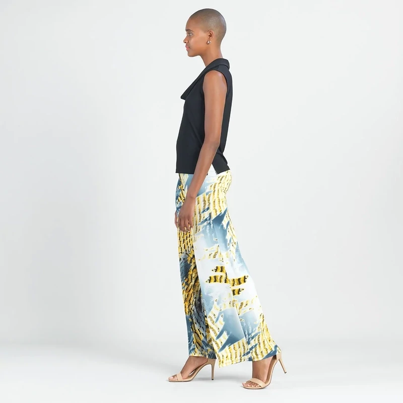 Black Sleeveless Draped Cowl Neck Top