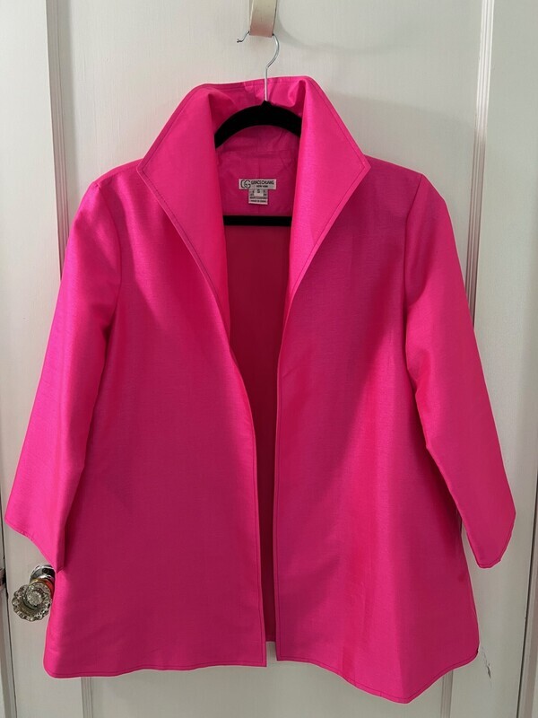 Solid Hot Pink Swing Style Jacket