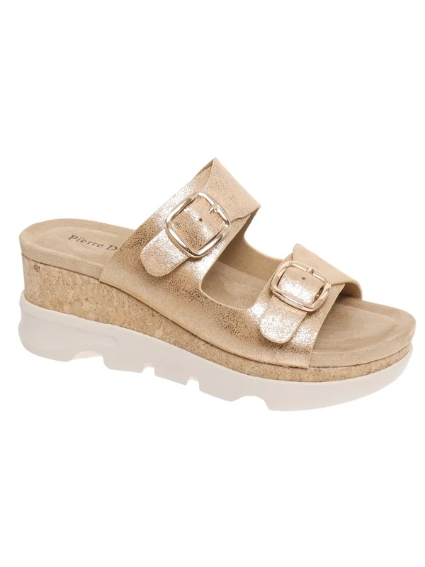 Designer Look Soft Gold/Cork Sandal