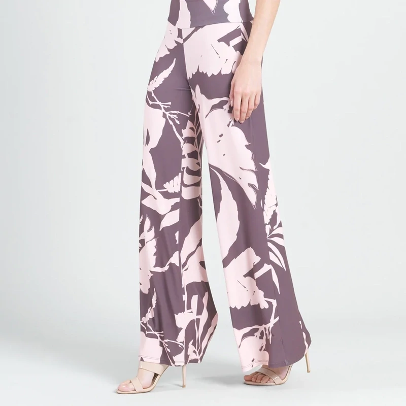 Pink/Cocoa Floral Stem Palazzo Pant