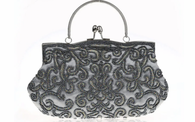 Vintage Scroll Beaded Handbag