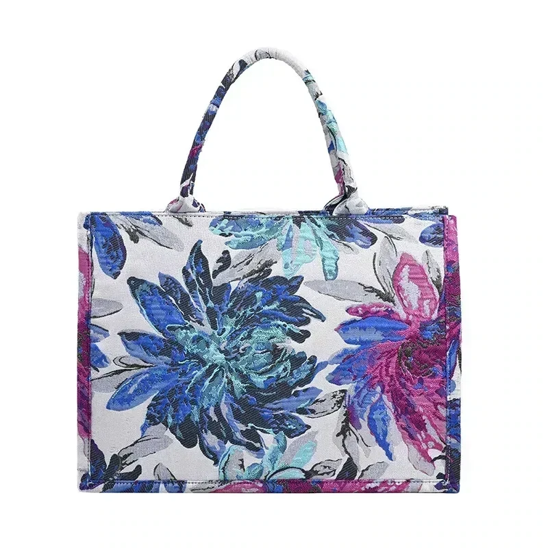 Designer Look Small Multi Canvas Handbag