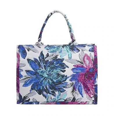 Designer Look Small Multi Canvas Handbag