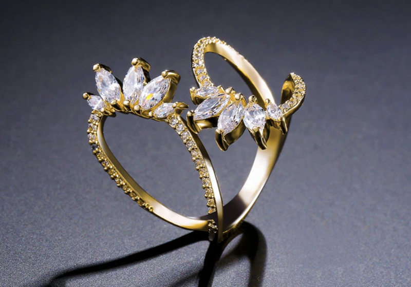 AAA Cubic Zirconia Open Marquise Ring