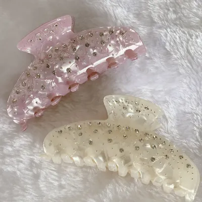 Acetic Acid Sheets Inlay Rhinestone Hair Claw