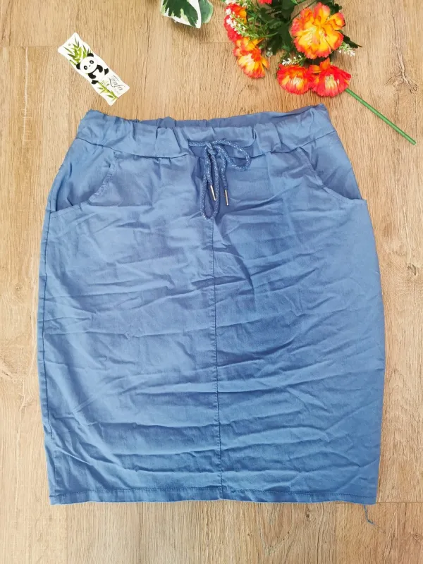 Italian Made  Soft Viscose Casual Skirt