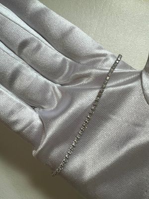 Petite Rhodium CZ Delicate Bracelet