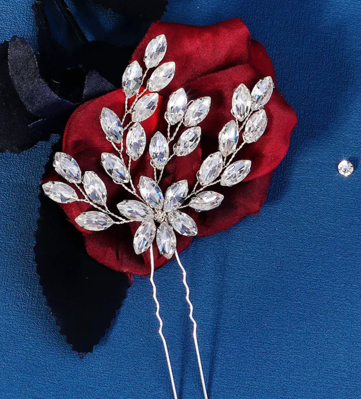 Marquise Rhinestone Branch Hair Pic