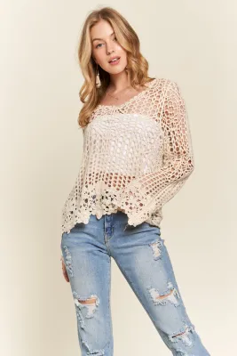 Beautiful Beige Crochet Top