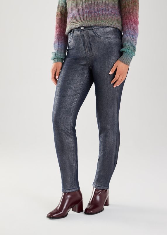 FDJ Pencil Leg Silver Stretch Denim